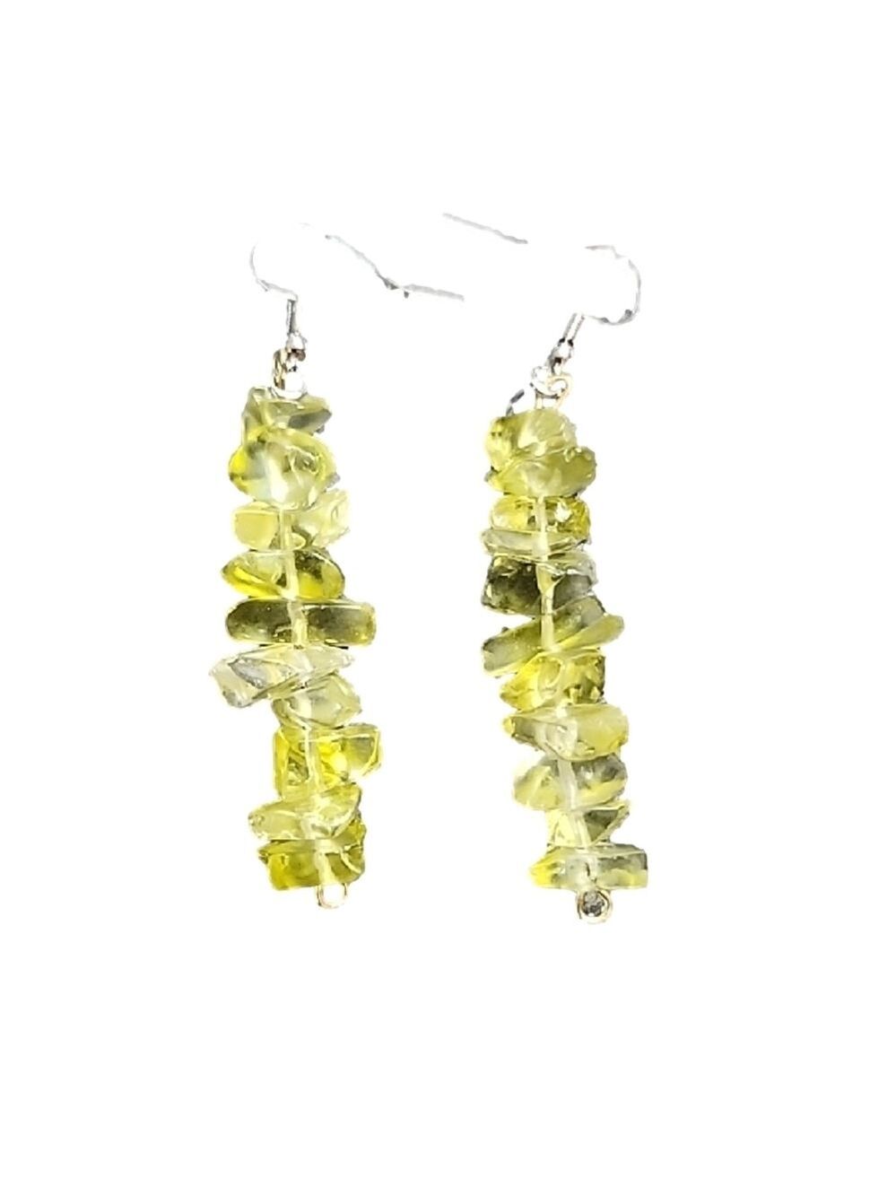 Yellow Stone Dangle Earrings